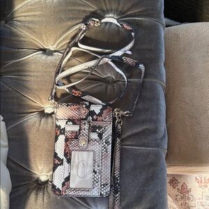 Stylish Snake Print Crossbody Phone Bag